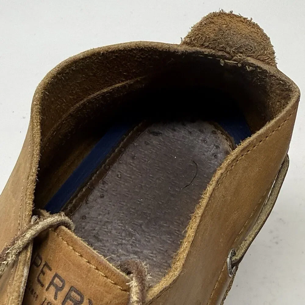 Sperry Top Sider Authentic Chukka Boots Mens 12 M Brown Leather Preppy Casual